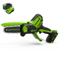 Цепная мини-пила Greenworks 24V G24MCS10 (10 см) аккумуляторная в Семилуках